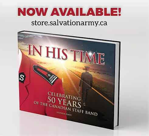 In His Time, Celebrating 50 years of the Canadian Staff Band. New Available! store.salvationarmy.ca